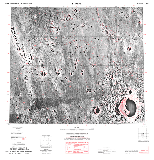Lunar Topographic Orthophotomap - Pytheas