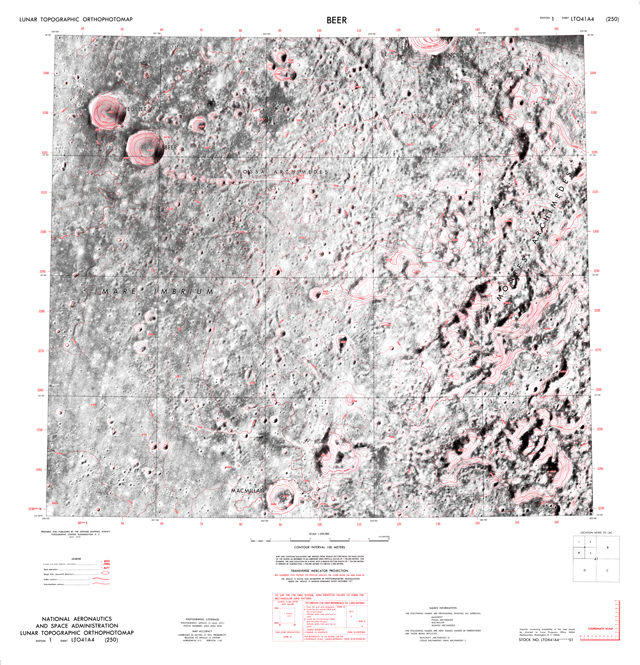 Lunar Topographic Orthophotomap - Beer