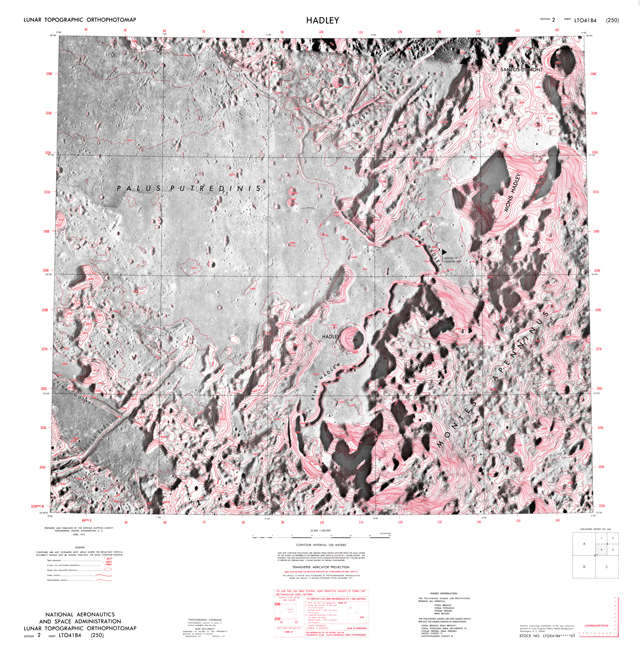 Lunar Topographic Orthophotomap - Hadley
