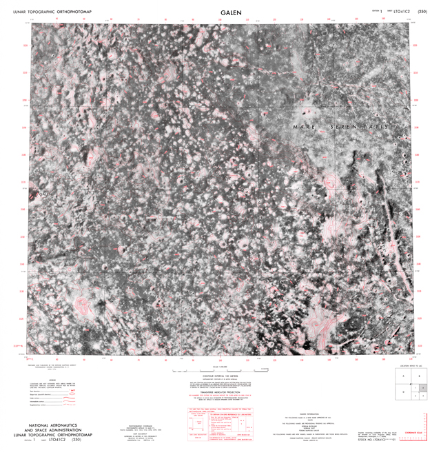 Lunar Topographic Orthophotomap - Galen