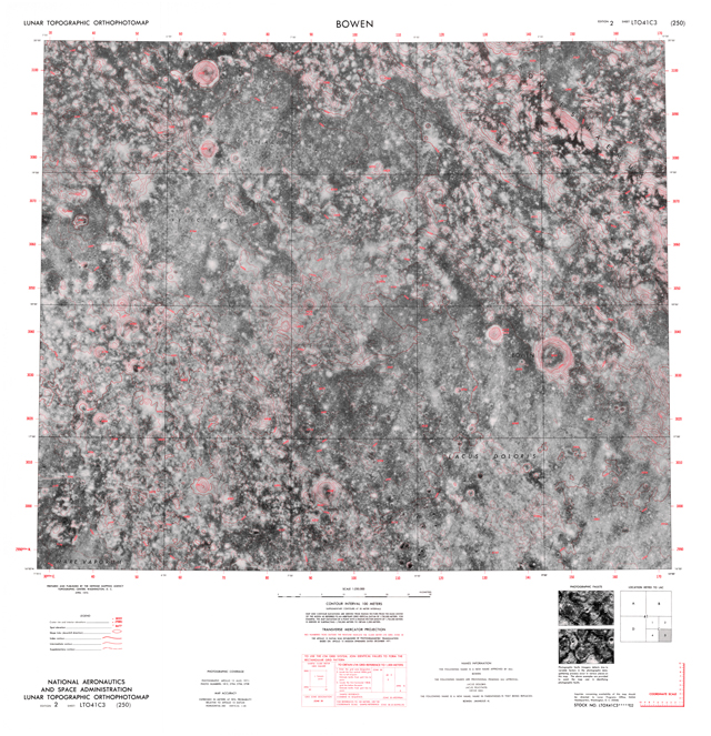 Lunar Topographic Orthophotomap - Bowen