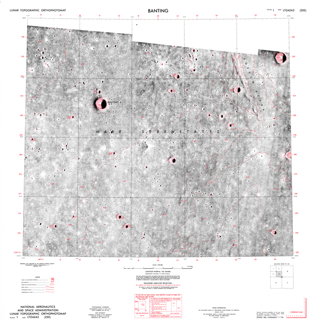 Lunar Topographic Orthophotomap - Banting