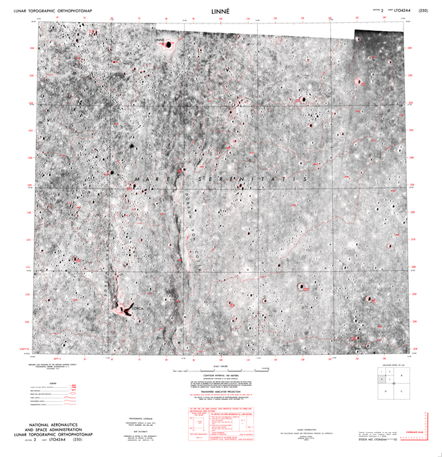 Lunar Topographic Orthophotomap - Linne (Linné)