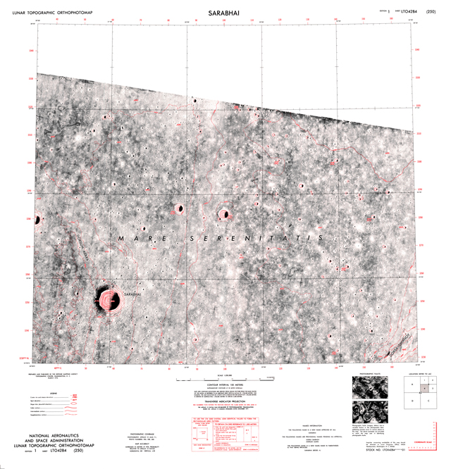 Lunar Topographic Orthophotomap - Sarabhai