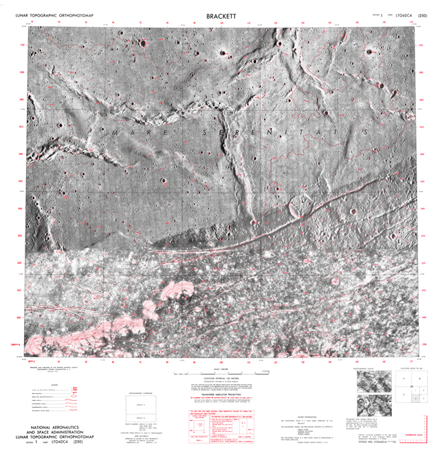 Lunar Topographic Orthophotomap - Brackett