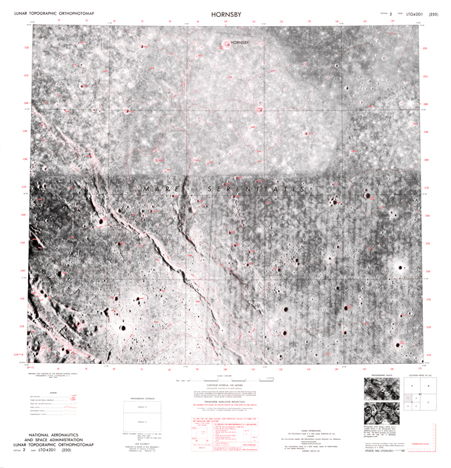 Lunar Topographic Orthophotomap - Hornsby