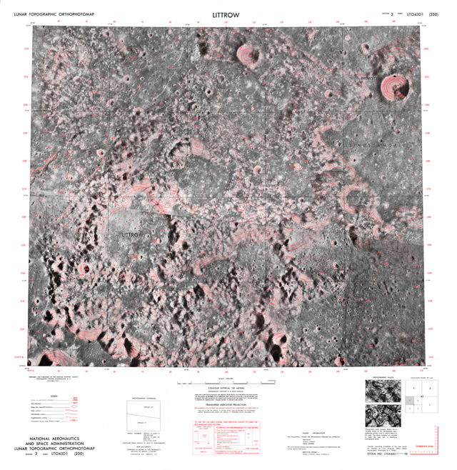 Lunar Topographic Orthophotomap - Littrow