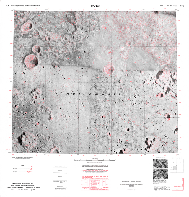 Lunar Topographic Orthophotomap - Franck