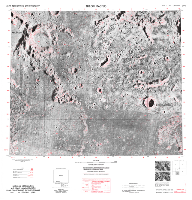 Lunar Topographic Orthophotomap - Theophrastus