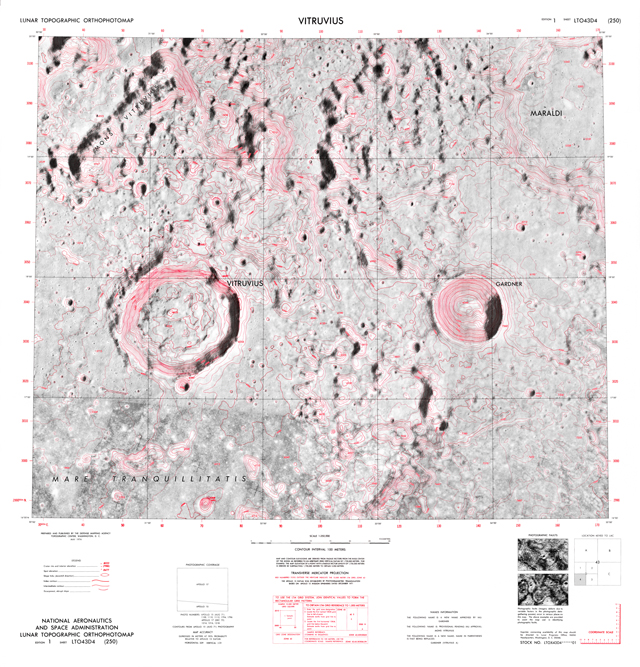 Lunar Topographic Orthophotomap - Vitruvius