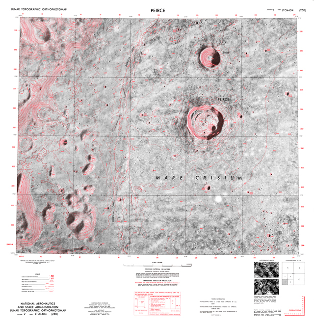 Lunar Topographic Orthophotomap - Peirce