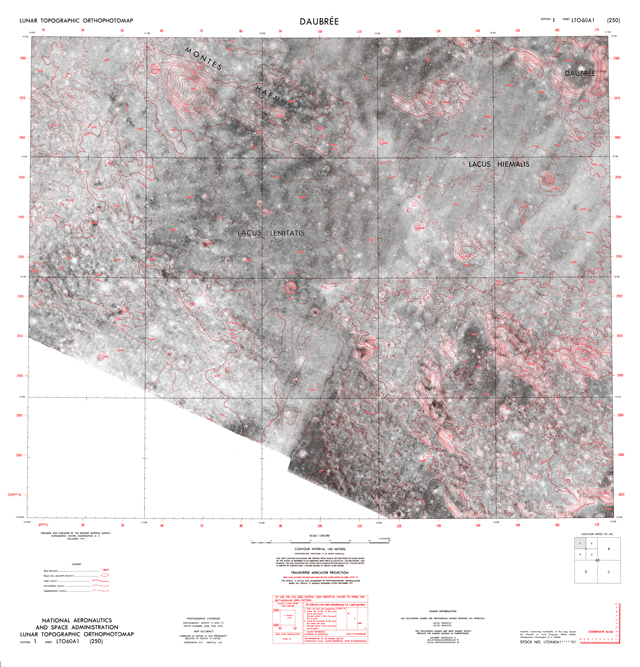 Lunar Topographic Orthophotomap - Daubree (Daubrée)