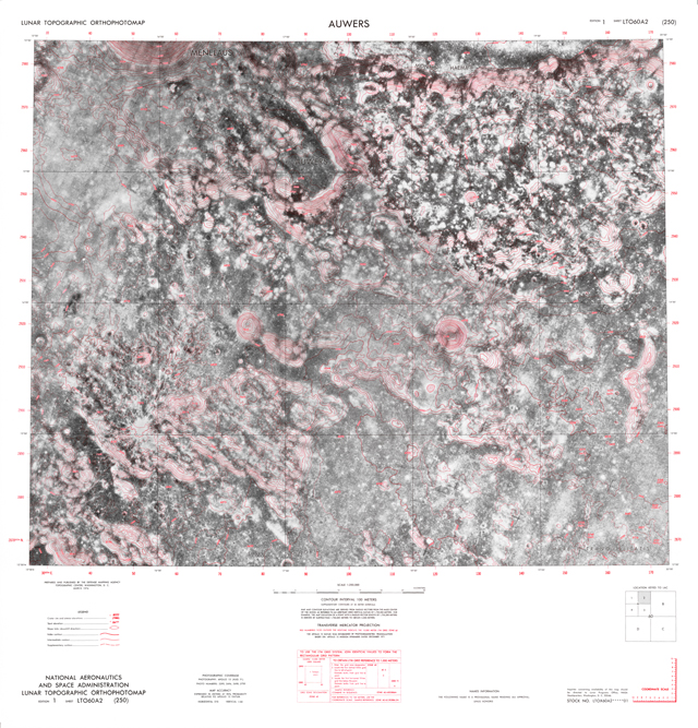 Lunar Topographic Orthophotomap - Auwers