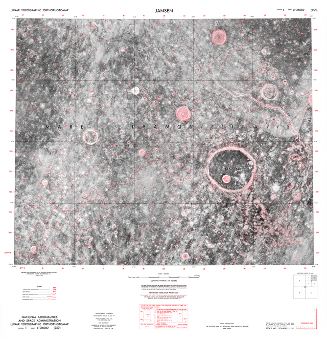 Lunar Topographic Orthophotomap - Jansen