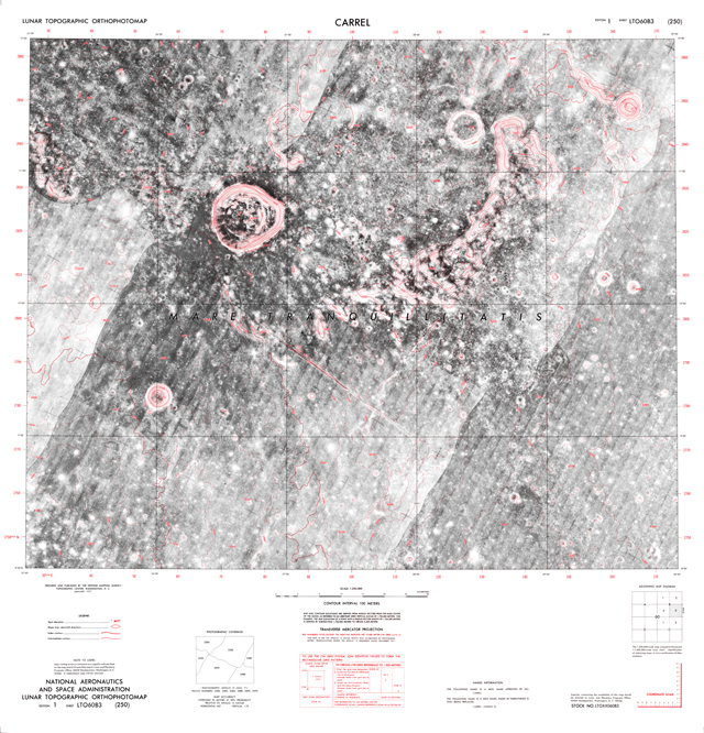 Lunar Topographic Orthophotomap - Carrel