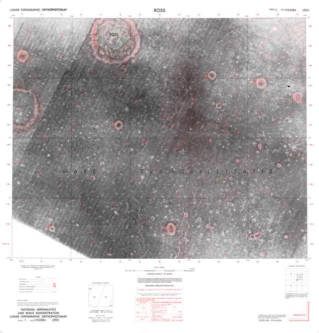 Lunar Topographic Orthophotomap - Ross
