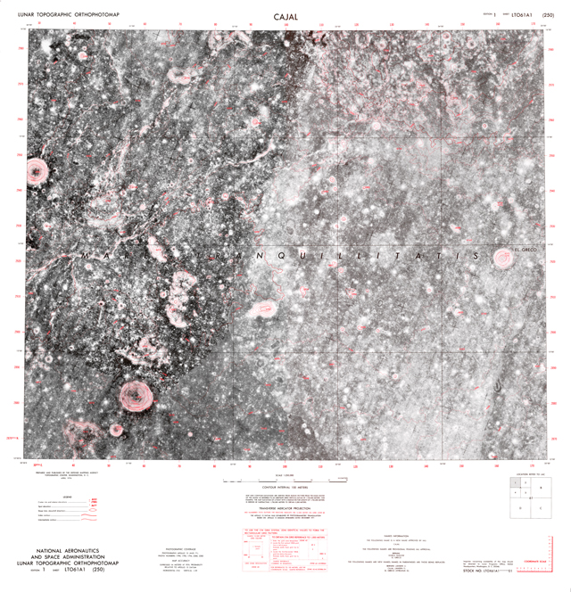 Lunar Topographic Orthophotomap - Cajal