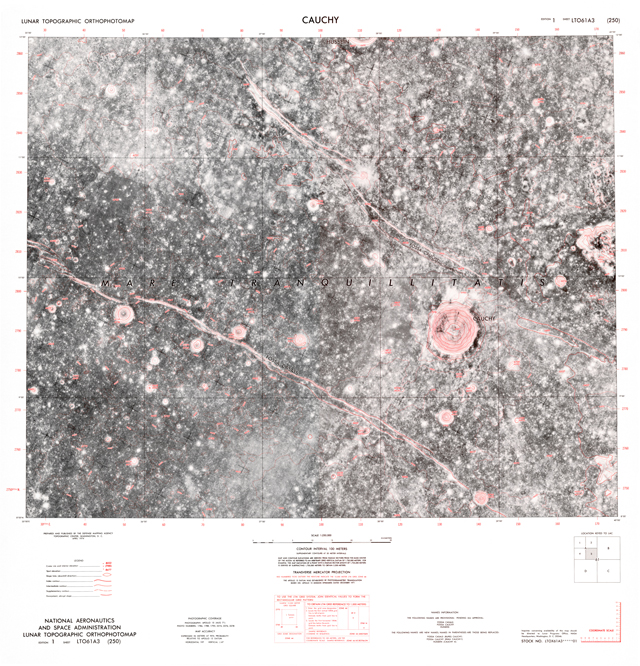Lunar Topographic Orthophotomap - Cauchy