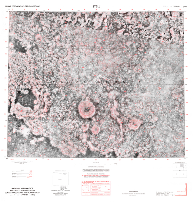 Lunar Topographic Orthophotomap - Lyell