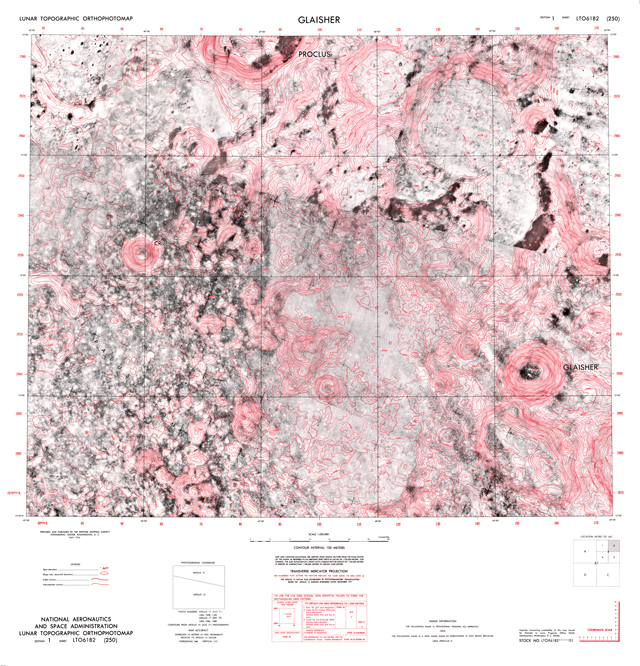 Lunar Topographic Orthophotomap - Glaisher