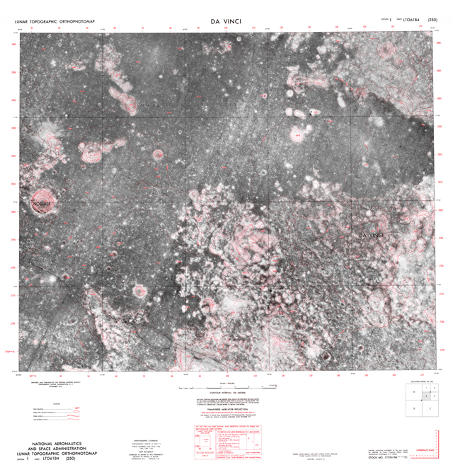 Lunar Topographic Orthophotomap - Da Vinci