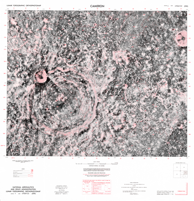 Lunar Topographic Orthophotomap - Cameron