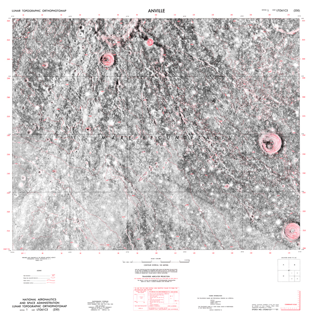 Lunar Topographic Orthophotomap - Anville