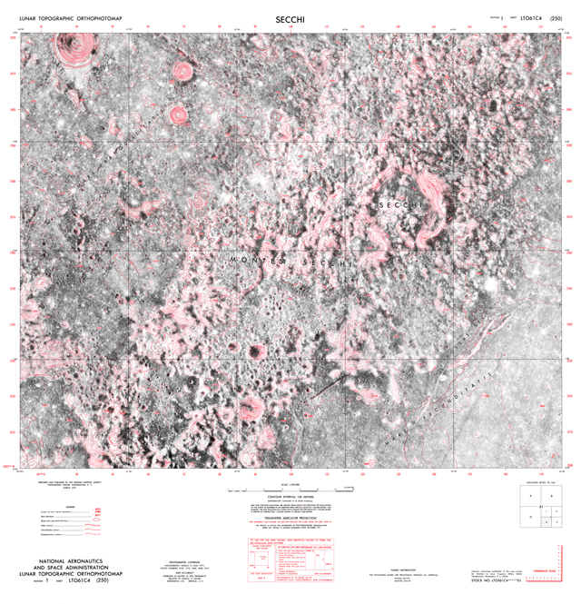 Lunar Topographic Orthophotomap - Secchi