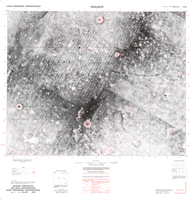 Lunar Topographic Orthophotomap - Wallach