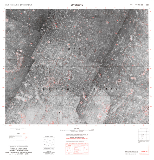 Lunar Topographic Orthophotomap - Aryabhata