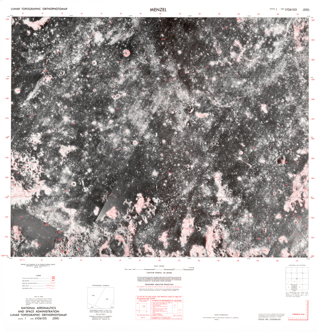 Lunar Topographic Orthophotomap - Menzel