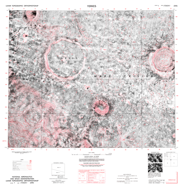 Lunar Topographic Orthophotomap - Yerkes