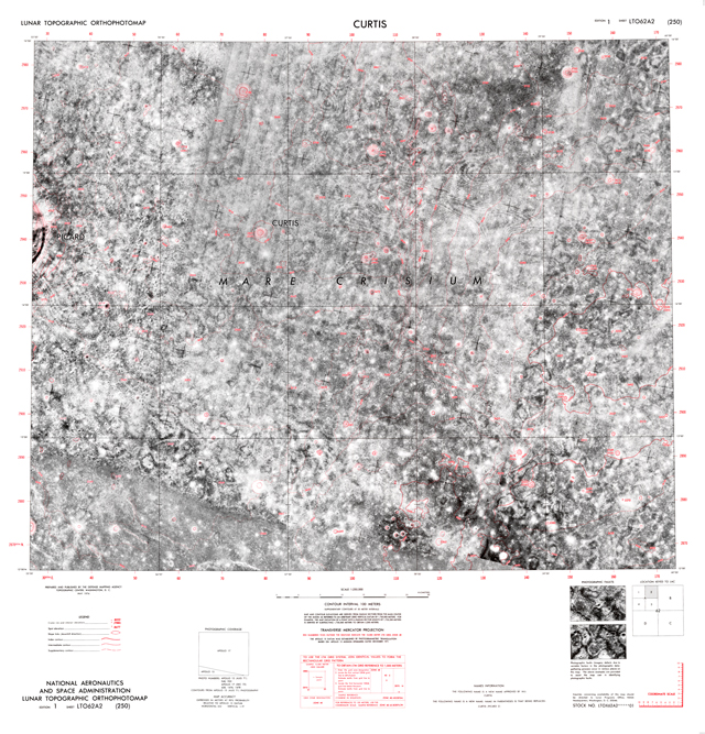 Lunar Topographic Orthophotomap - Curtis