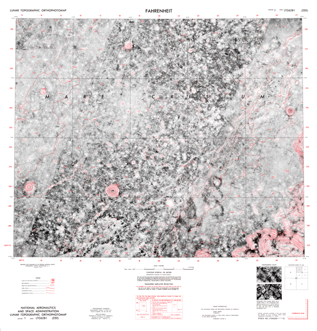 Lunar Topographic Orthophotomap - Fahrenheit