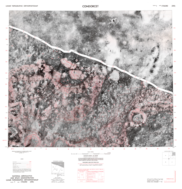 Lunar Topographic Orthophotomap - Condorcet