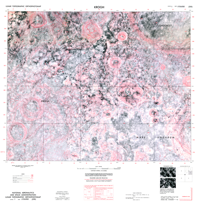 Lunar Topographic Orthophotomap - Krogh