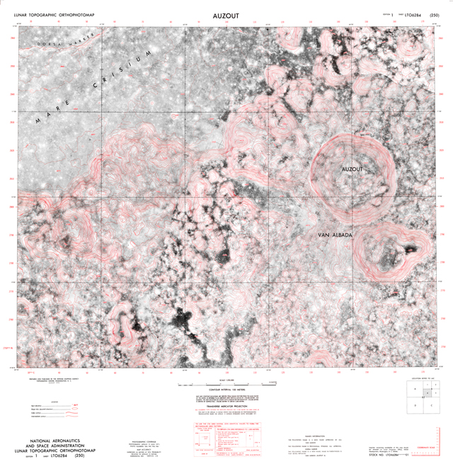 Lunar Topographic Orthophotomap - Auzout