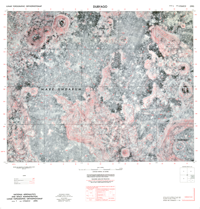 Lunar Topographic Orthophotomap - Dubyago