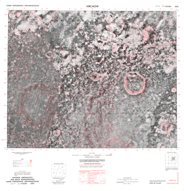 Lunar Topographic Orthophotomap - Virchow