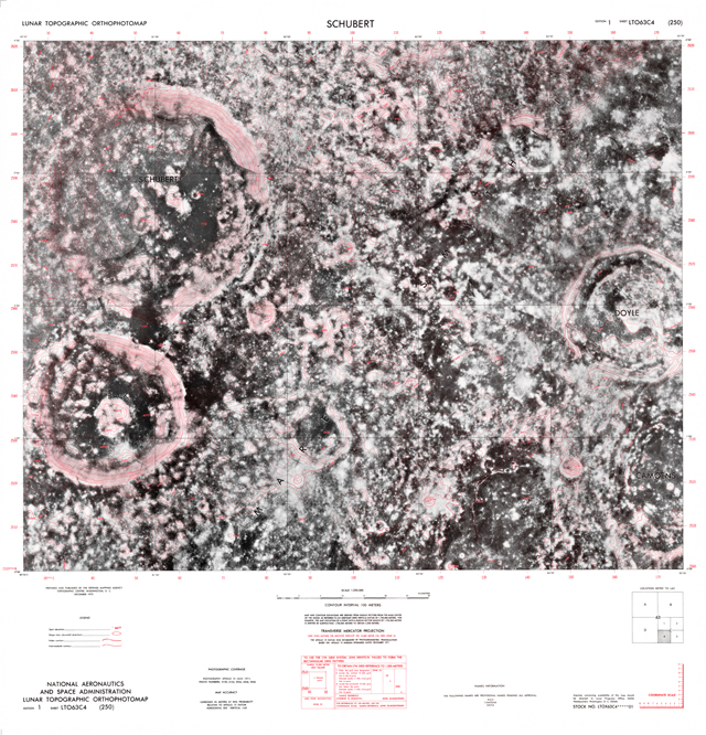 Lunar Topographic Orthophotomap - Schubert