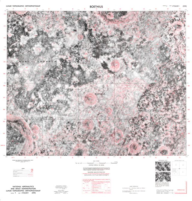 Lunar Topographic Orthophotomap - Boethius