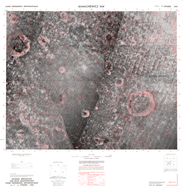 Lunar Topographic Orthophotomap - Banachiewicz NW