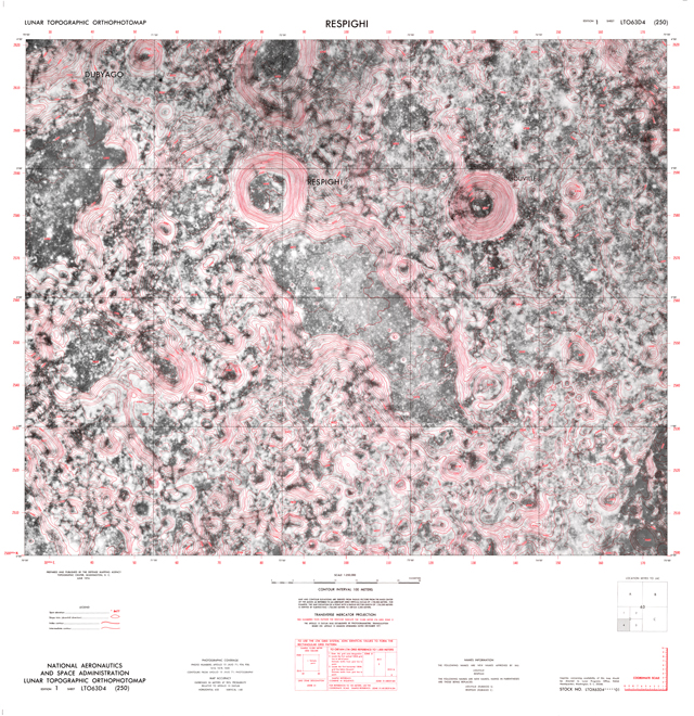 Lunar Topographic Orthophotomap - Respighi