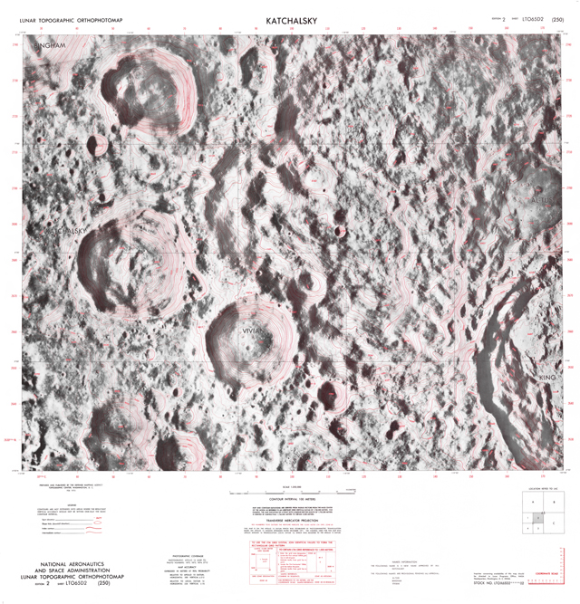 Lunar Topographic Orthophotomap - Katchalsky