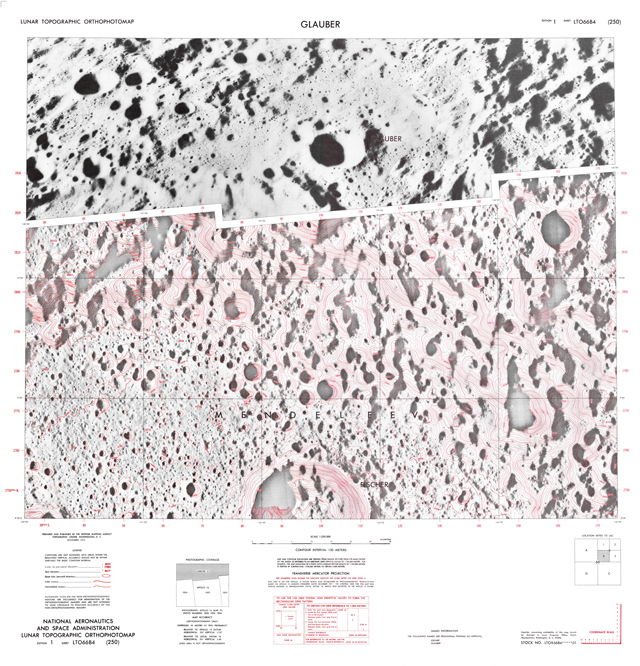 Lunar Topographic Orthophotomap - Glauber