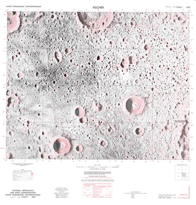 Lunar Topographic Orthophotomap - Fischer
