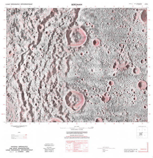 Lunar Topographic Orthophotomap - Bergman