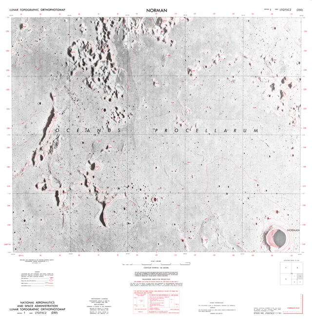 Lunar Topographic Orthophotomap - Norman
