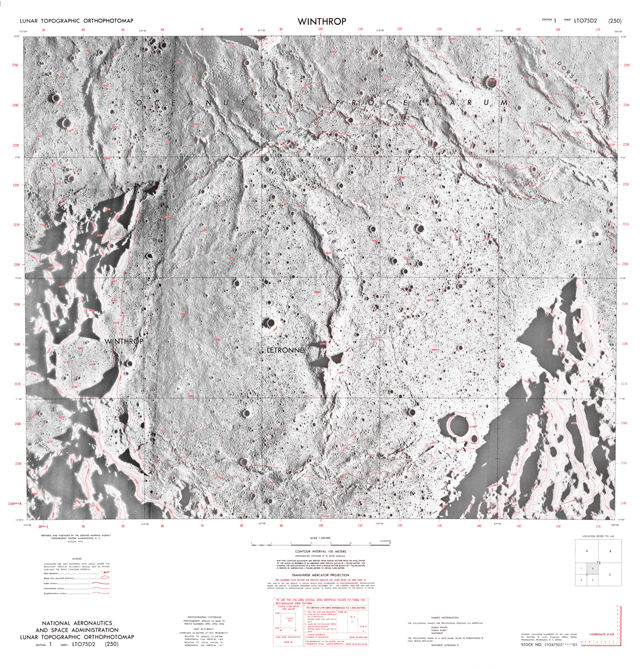 Lunar Topographic Orthophotomap - Winthrop