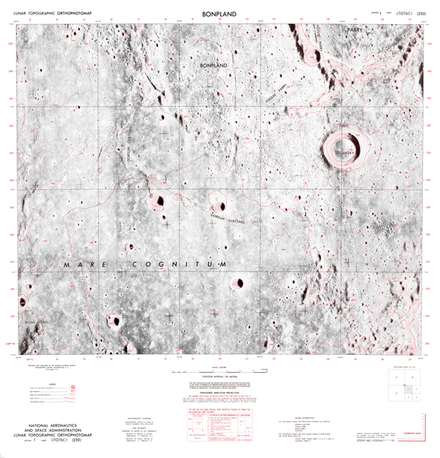 Lunar Topographic Orthophotomap - Bonpland